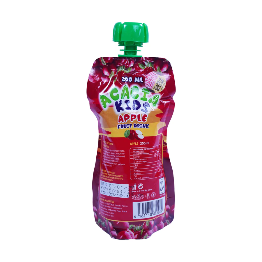 Acacia Apple Fruit Drink Pouch 200ml(2dz)