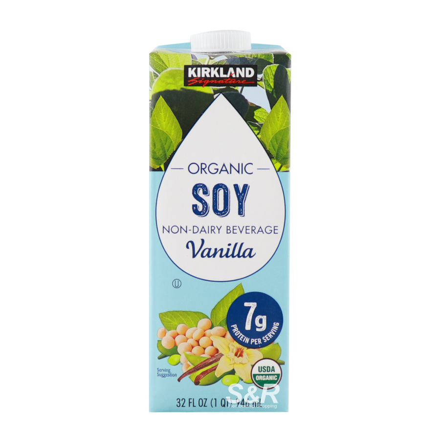 KIRKLAND ORGANIC SOYA MILK - VANILLA 946MLS