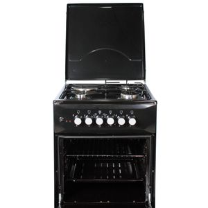Blue flame  50x50cm ,3 by 1 ,3 Gas Burners, 1 Electric Plate, Electric oven , timer temperature control-blac
