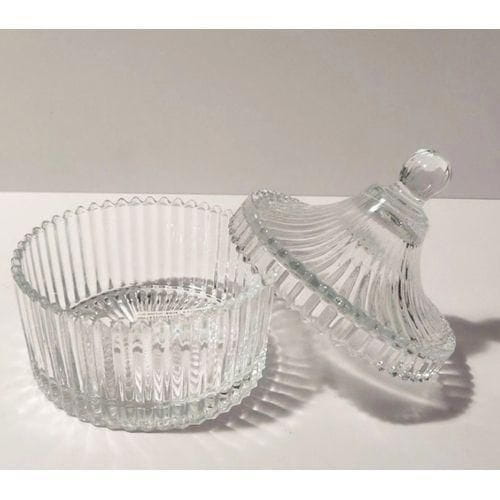 Glass sugar bowl