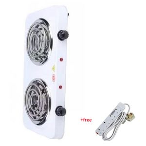 Double Coil Hotplate cooker plus A free 4 way Extension - white